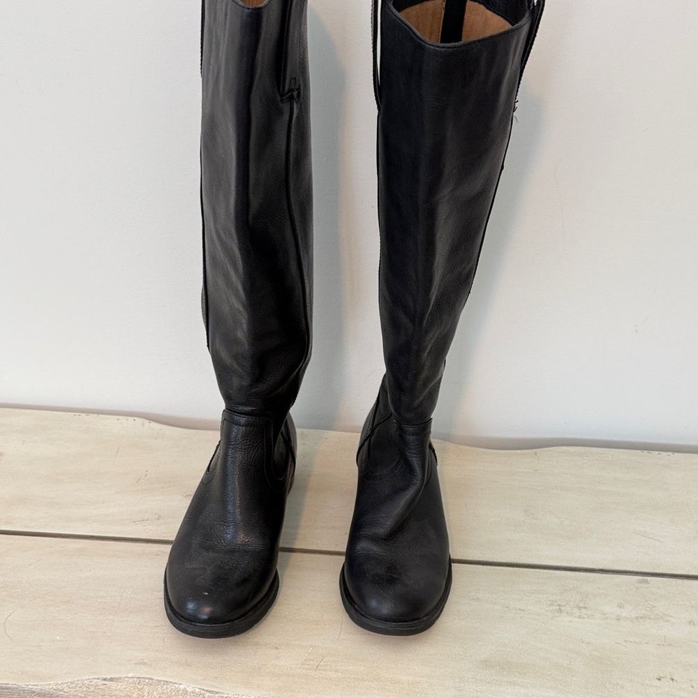Sofft Black Leather Heeled Boots